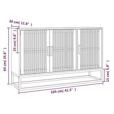 vidaXL Dulap, negru, 105x30x65 cm, lemn prelucrat