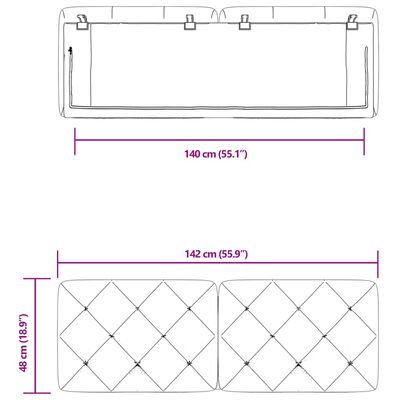 vidaXL Pernă tăblie de pat, gri închis, 140 cm, catifea