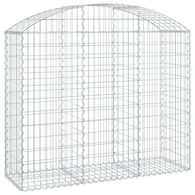 vidaXL Coș gabion arcuit, 150x50x120/140 cm, fier galvanizat