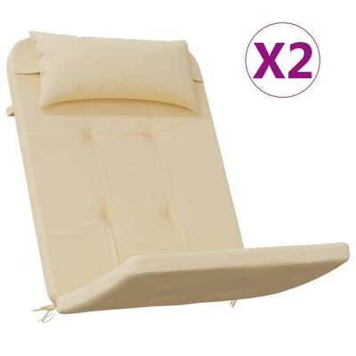 vidaXL Perne pentru scaun Adirondack, 2 buc, bej, textil oxford