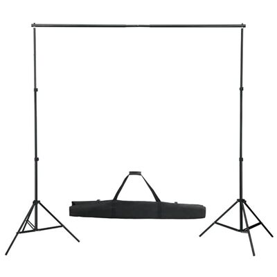 vidaXL Set studio foto cu set de lumini, fundal și reflector