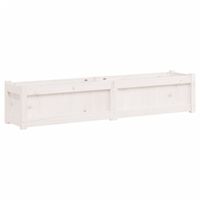 vidaXL Jardinieră de grădină, alb, 150x31x31 cm, lemn masiv de pin