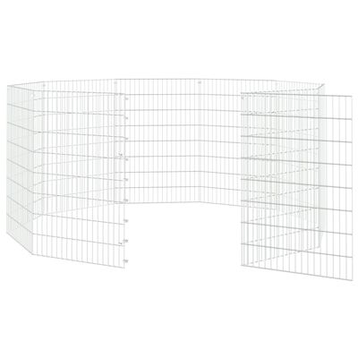 vidaXL Adăpost pentru animale cu 10 panouri, 54x80 cm, fier galvanizat