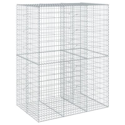 vidaXL Coș gabion cu capac, 150x100x200 cm, fier galvanizat