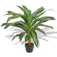 vidaXL Plantă Dracena artificială cu ghiveci, 90 cm, verde