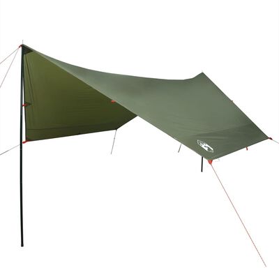 vidaXL Prelată de camping verde măsliniu, 438x376x212 cm, impermeabilă