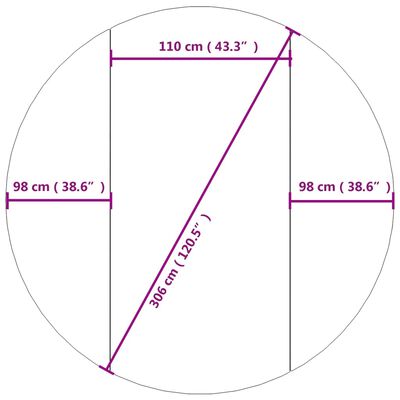 vidaXL Acoperire geotextil piscină, gri deschis, Ø306 cm, poliester