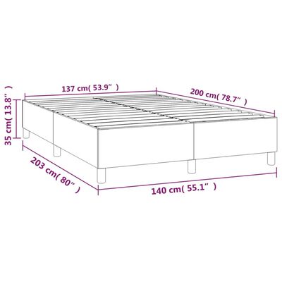 vidaXL Cadru de pat, alb, 140x200 cm, piele ecologică