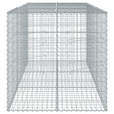 vidaXL Coș gabion cu capac, 300x100x100 cm, fier galvanizat