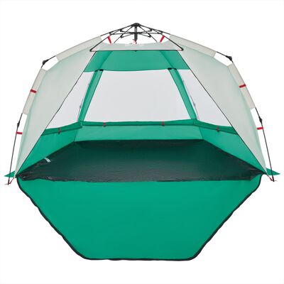 vidaXL Cort camping 3 persoane verde marin impermeabil setare rapidă