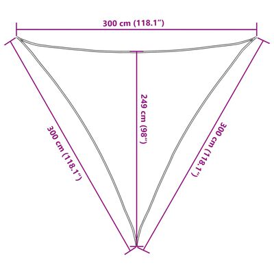 vidaXL Parasolar, gri deschis, 3x3x3 m, 100% poliester Oxford