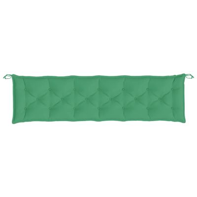 vidaXL Pernă bancă de grădină, verde, 200x(50+50)x7cm, material oxford