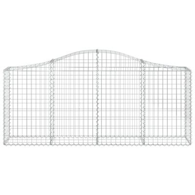 vidaXL Coș gabion arcuit 200x30x80/100 cm fier galvanizat