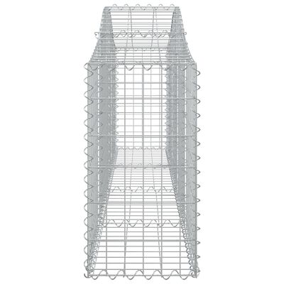 vidaXL Coșuri gabion arcuite 5 buc, 200x30x60/80 cm, fier galvanizat