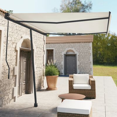 vidaXL Set stâlp pentru copertină, antracit, 300x245 cm, fier