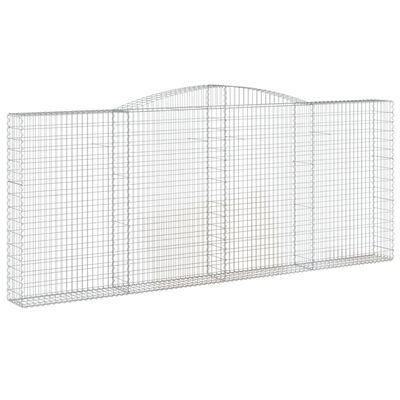 vidaXL Coșuri gabion arcuite 6 buc. 400x30x160/180 cm fier galvanizat