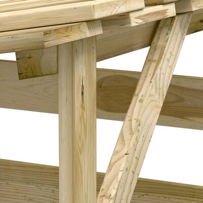 vidaXL Pergole cu acoperiș, 4 buc., 100x90x100 cm, lemn de pin tratat