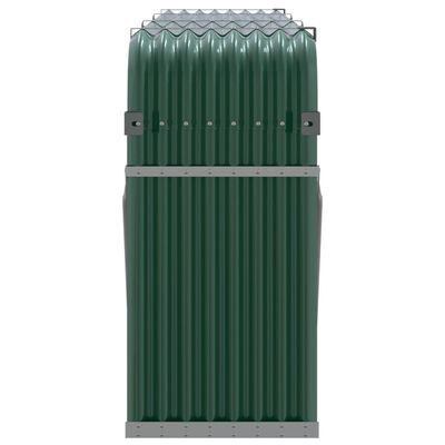 vidaXL Suport pentru bușteni verde 234x45x100 cm oțel galvanizat