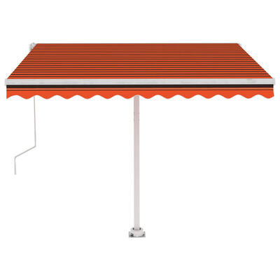 vidaXL Copertină autonomă retractabilă automat oranj&maro 300x250 cm