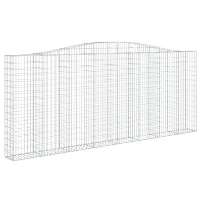 vidaXL Coșuri gabion arcuite 3 buc. 400x30x160/180 cm fier galvanizat