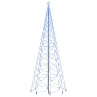 vidaXL Pom de Crăciun cu stâlp de metal, 1400 LED-uri, albastru, 5 m