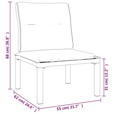 vidaXL Set mobilier de grădină, 5 piese, negru/gri, poliratan