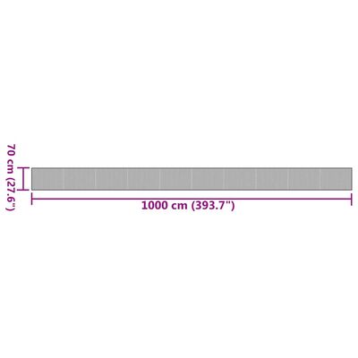 vidaXL Covor dreptunghiular, natural deschis, 70x1000 cm, bambus