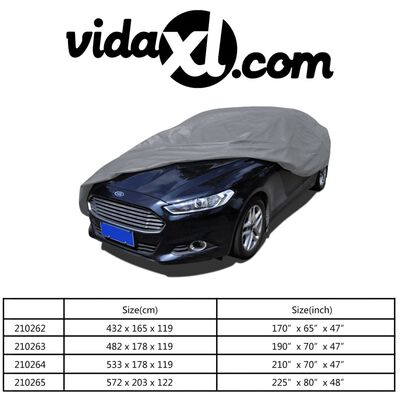 vidaXL Prelată auto, material textil nețesut, M