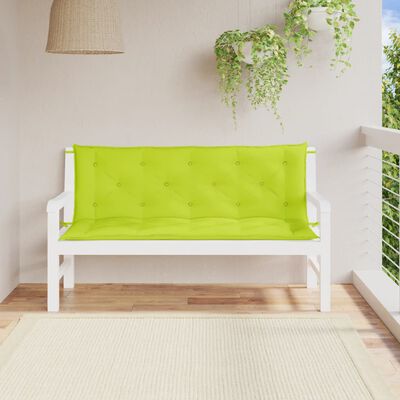 vidaXL Pernă bancă grădină, verde aprins 150x(50+50)x7cm textil oxford