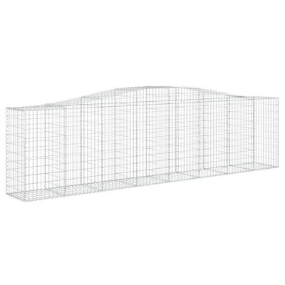 vidaXL Coșuri gabion arcuite 2 buc, 400x50x100/120 cm fier galvanizat