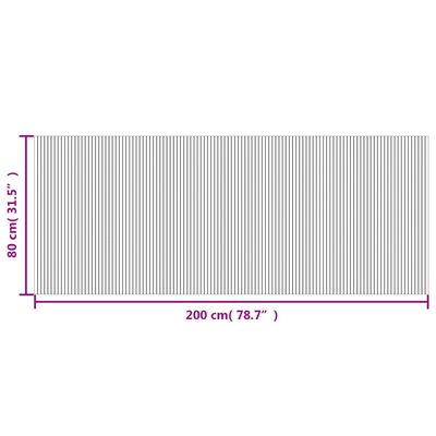 vidaXL Covor dreptunghiular, maro, 80x200 cm, bambus