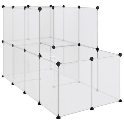 vidaXL Cușcă pentru animale mici transparent 142x74x93 cm PP și oțel