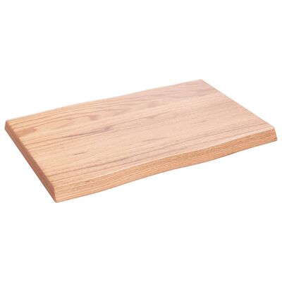 vidaXL Blat masă, 60x40x4 cm, maro, lemn stejar tratat contur organic
