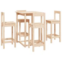 vidaXL Set mobilier de bar, 5 piese, lemn masiv de pin