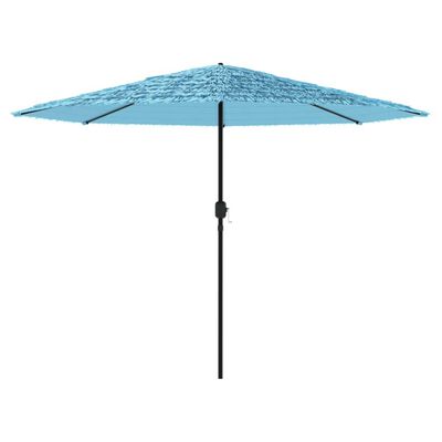 vidaXL Umbrelă soare de grădină stâlp din oțel, albastru 388x388x248cm