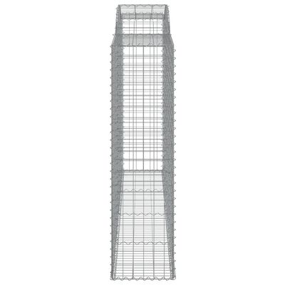 vidaXL Coș gabion arcuit, 300x50x180/200 cm, fier galvanizat