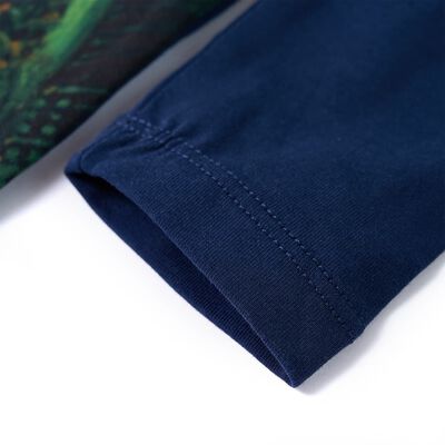 Rochie pentru copii cu mâneci lungi, bleumarin, 104