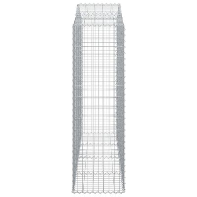 vidaXL Coș gabion arcuit, 25 buc, 200x50x160/180 cm, fier galvanizat