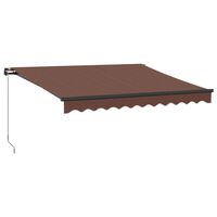 vidaXL Copertină retractabilă manual, maro, 300x250 cm