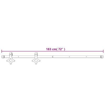 vidaXL Ușă glisantă cu set de feronerie 70x210 cm, lemn masiv de pin