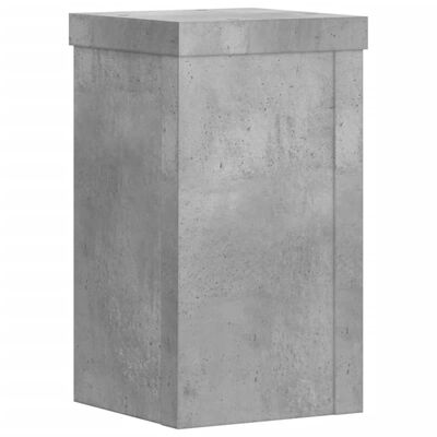 vidaXL Suport de plante, 2 buc., gri beton, 10x10x18 cm lemn prelucrat