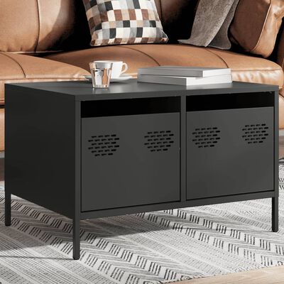 vidaXL Dulap TV, negru, 68x50x43,5 cm, oțel laminat la rece