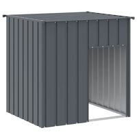 vidaXL Cușcă câine cu acoperiș antracit 110x103x109 cm oțel galvanizat