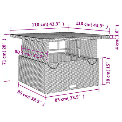 vidaXL Set mobilier de grădină cu perne, 4 piese, negru, poliratan