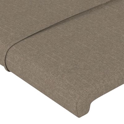 vidaXL Tăblie de pat cu LED, gri taupe, 80x5x78/88 cm, textil