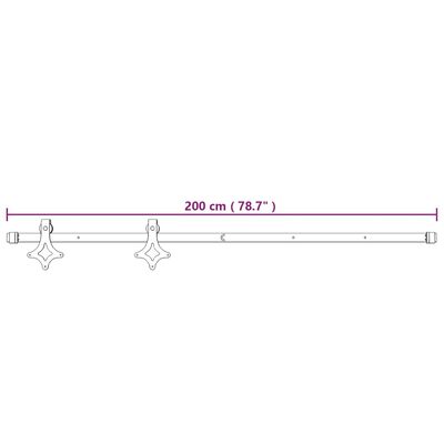 vidaXL Ușă glisantă cu set de feronerie 95x210 cm, lemn masiv de pin