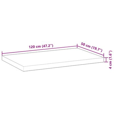 vidaXL Blat de baie finisaj cu ulei, 120x50x4 cm, lemn masiv de acacia