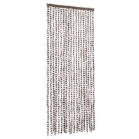 vidaXL Perdea pentru insecte, gri taupe și alb, 56 x 185 cm, chenille