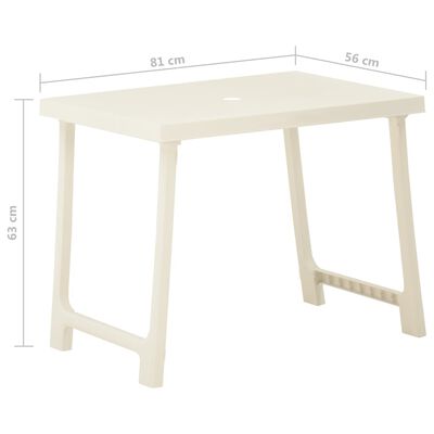 vidaXL Set mobilier de bistro pliabil, 3 piese, alb, plastic