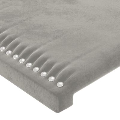 vidaXL Pat box spring cu saltea, gri deschis, 80x200 cm, catifea